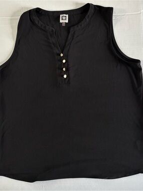 Ann Klein Black Sleeveless Tank